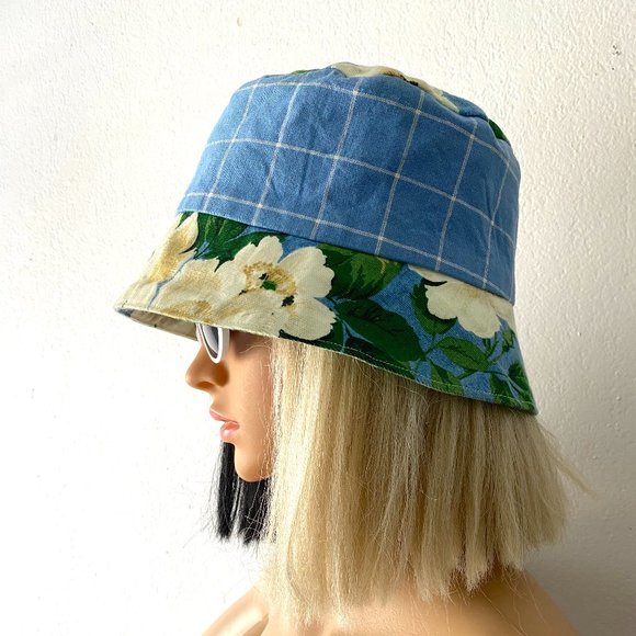 Colorful Bucket Hat Mixed Print Hat Floral Hat Summer Hat Hippie Boho Festival - Picture 6 of 9